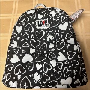 Brighton Black and White Heart Backpack